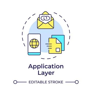 Application layer multi color concept icon Stock-Illustration