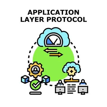 Application layer protocol concept vector illustration Stock Illustration
