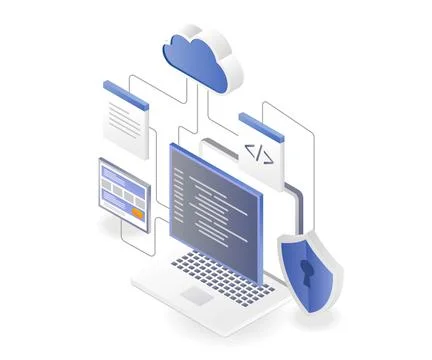 Application layout programmer web security Stock Illustration
