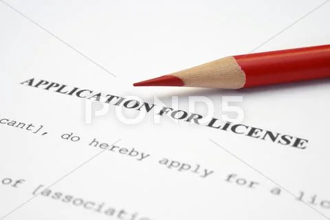 Application for license Stock Photos