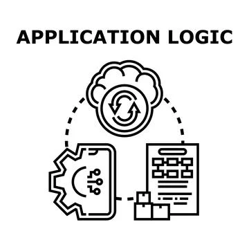 Application logic concept developing software development strategy イラスト素材