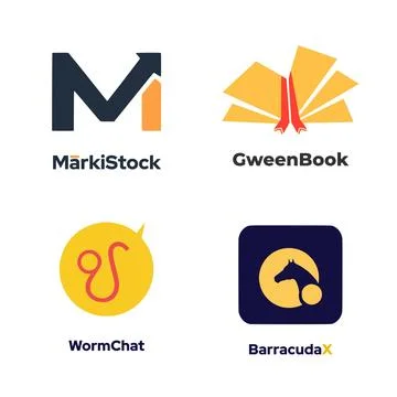 Application Logo Design Elements. Stock Illustration