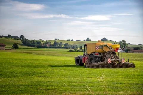 Application of manure Stock Photos