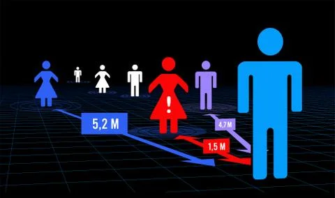 Application that measures the safe distance between people against the spread of Stock Illustration