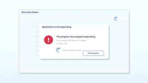 Application not responding error message on computer screen 스톡 동영상 347391141