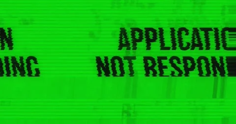 Application Not Responding. Green Screen. Stock Footage 274308488