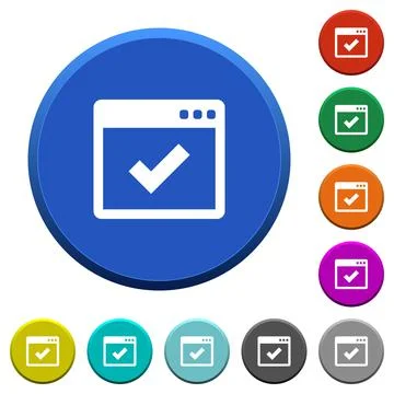 Application ok beveled buttons 库存插图