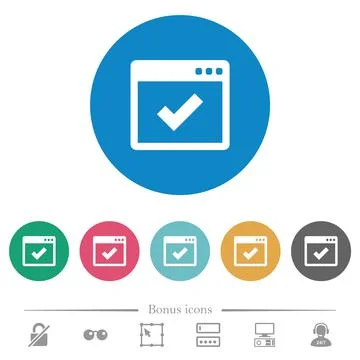 Application ok flat round icons イラスト素材
