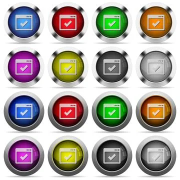 Application ok glossy buttons 库存插图