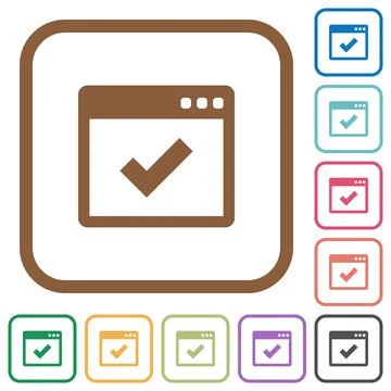 Application ok simple icons 스톡 일러스트