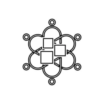 Application people Commitment Teamwork Together Outline Logo Stock Illustration