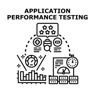 Application performance testing process and optimization concept 스톡 일러스트
