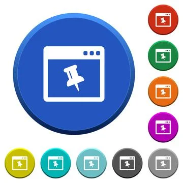 Application pin beveled buttons Stock Illustration