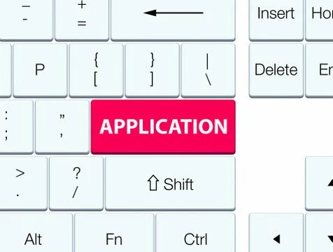 Application pink keyboard button Illustrazione stock