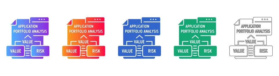 Application Portfolio Analysis Icons 库存插图