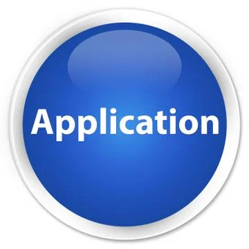 Application premium blue round button 스톡 일러스트