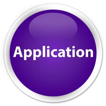 Application premium purple round button Stock Illustration