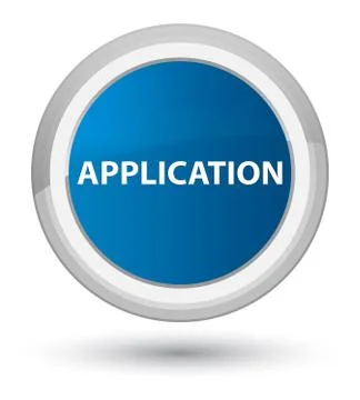 Application prime blue round button Stock Illustration