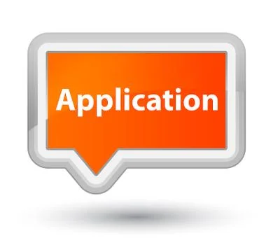 Application prime orange banner button Stock Illustration