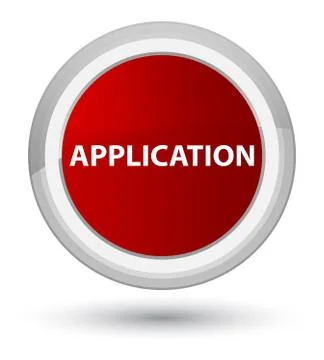 Application prime red round button Stock Illustration