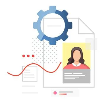 Application Process - Candidate Profile - Illustration Stock Illustration