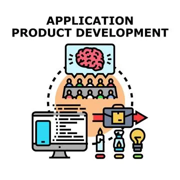 Application product development process creating innovation solutions 스톡 일러스트