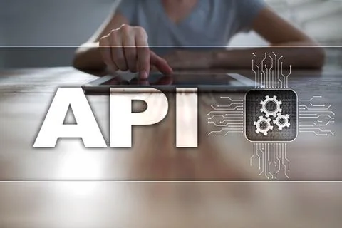 Application programming interface. API. Software development concept. Foto stock