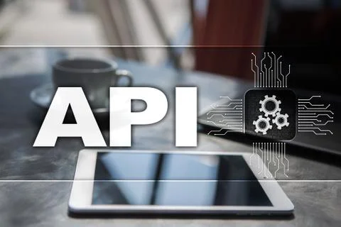 Application programming interface. API. Software development concept. Foto stock