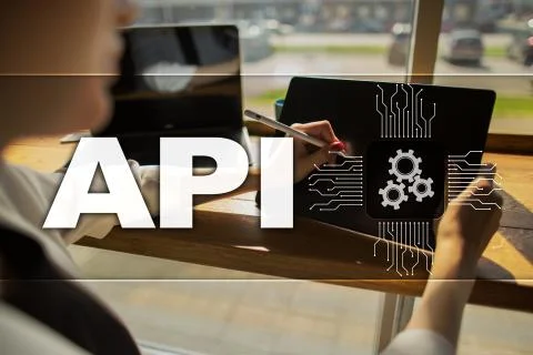 Application programming interface. API. Software development concept. Stock Photos