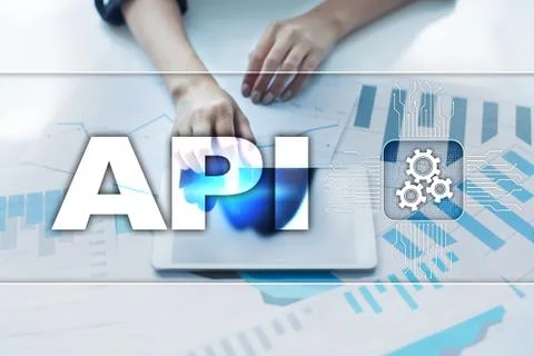 Application programming interface. API. Software development concept. Stock Photos