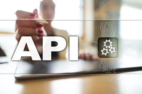 Application programming interface. API. Software development concept. 스톡 사진