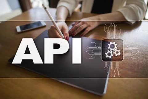 Application programming interface. API. Software development concept. Foto stock