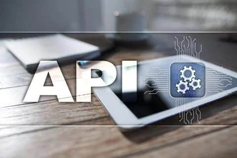 Application programming interface. API. Software development concept. Foto stock