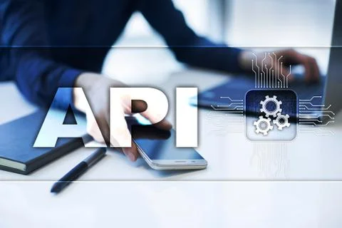 Application programming interface. API. Software development concept. Stock-Fotos