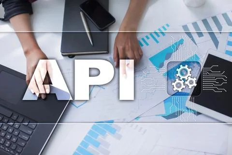 Application programming interface. API. Software development concept. Stock-Fotos