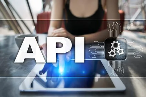 Application programming interface. API. Software development concept. 스톡 사진