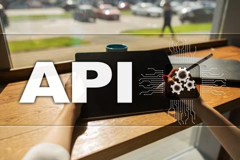 Application programming interface. API. Software development concept. Stock Photos