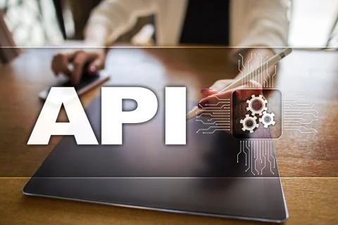 Application programming interface. API. Software development concept. Stock Photos