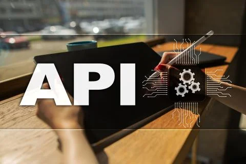 Application programming interface. API. Software development concept. Foto stock