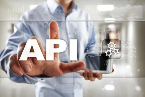 Application programming interface. API. Software development concept. Stock Photos