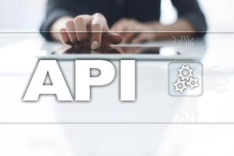 Application programming interface. API. Software development concept. 写真素材