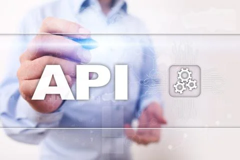 Application programming interface. API. Software development concept. Foto stock