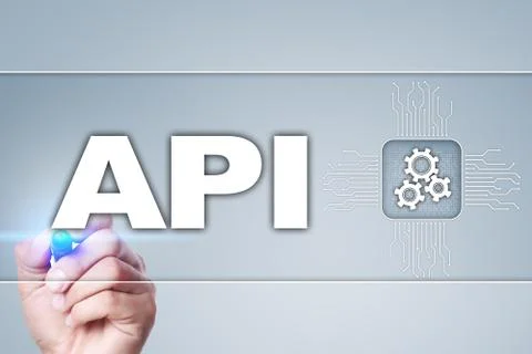 Application programming interface. API. Software development concept. 스톡 사진