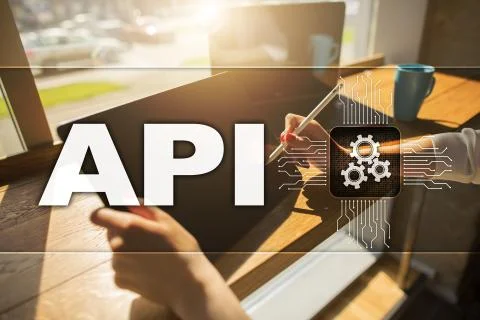 Application programming interface. API. Software development concept. Foto stock