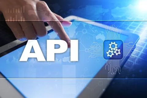Application programming interface. API. Software development concept. Foto stock