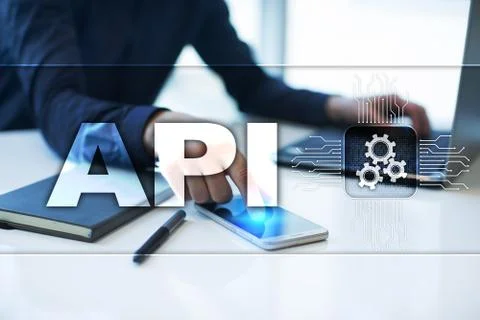 Application programming interface. API. Software development concept. Foto stock