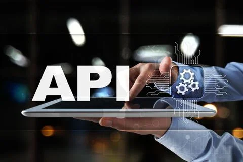 Application programming interface. API. Software development concept. Foto stock