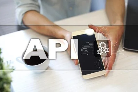 Application programming interface. API. Software development concept. Foto stock