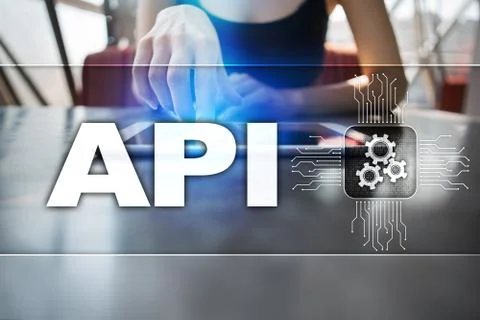 Application programming interface. API. Software development concept. Foto stock