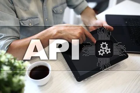 Application programming interface. API. Software development concept. Stock-Fotos